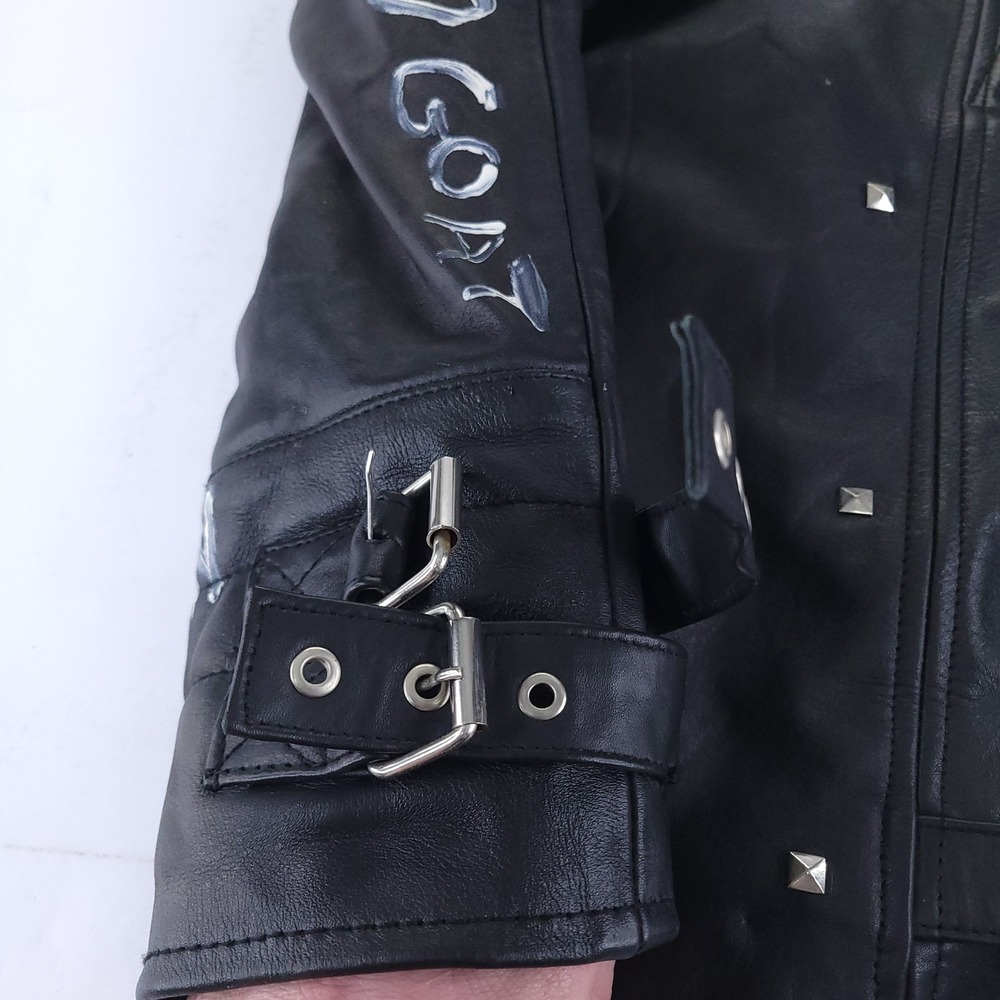 Watch Dogs 2 Legion Dedsec Wrench Studded Leather Vest Adult XS Punk No Hood - Picture 7 of 15